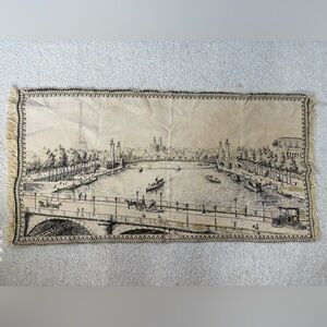 Large Vintage Parisian Tapestry Wall Decor Paris